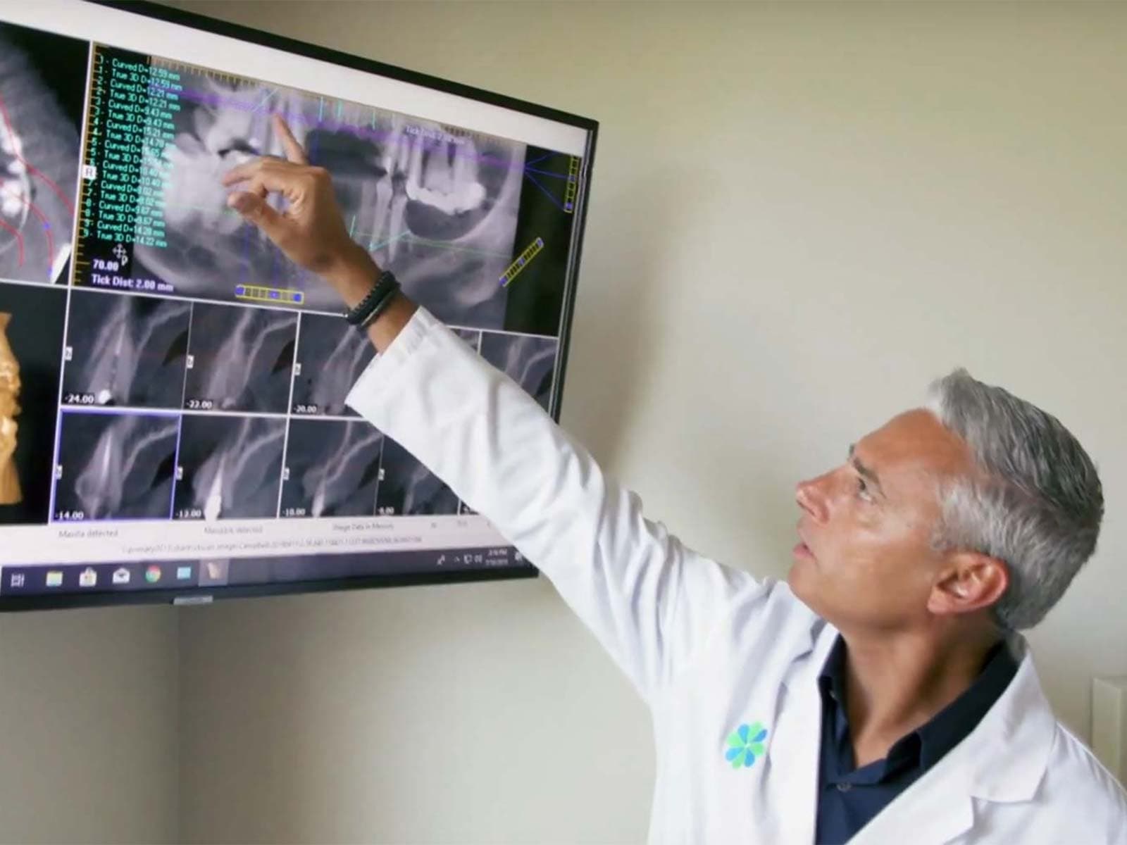 Dr. E during a digital implant evaluation